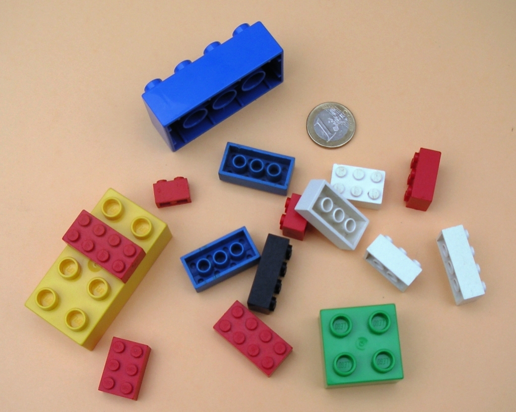 Scattered lego blocks